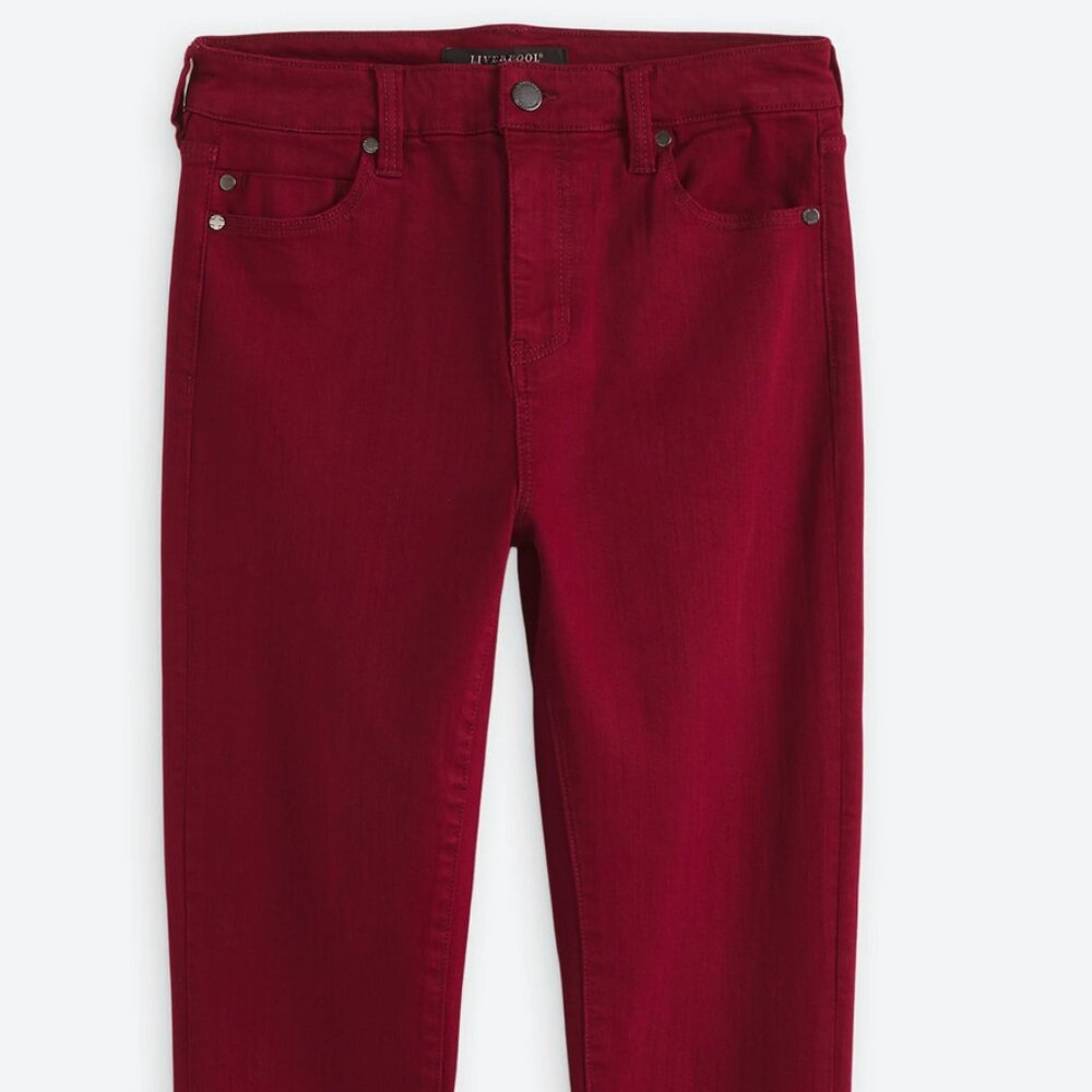 Liverpool Abby High Rise Skinny Jean, Red, Size 16.